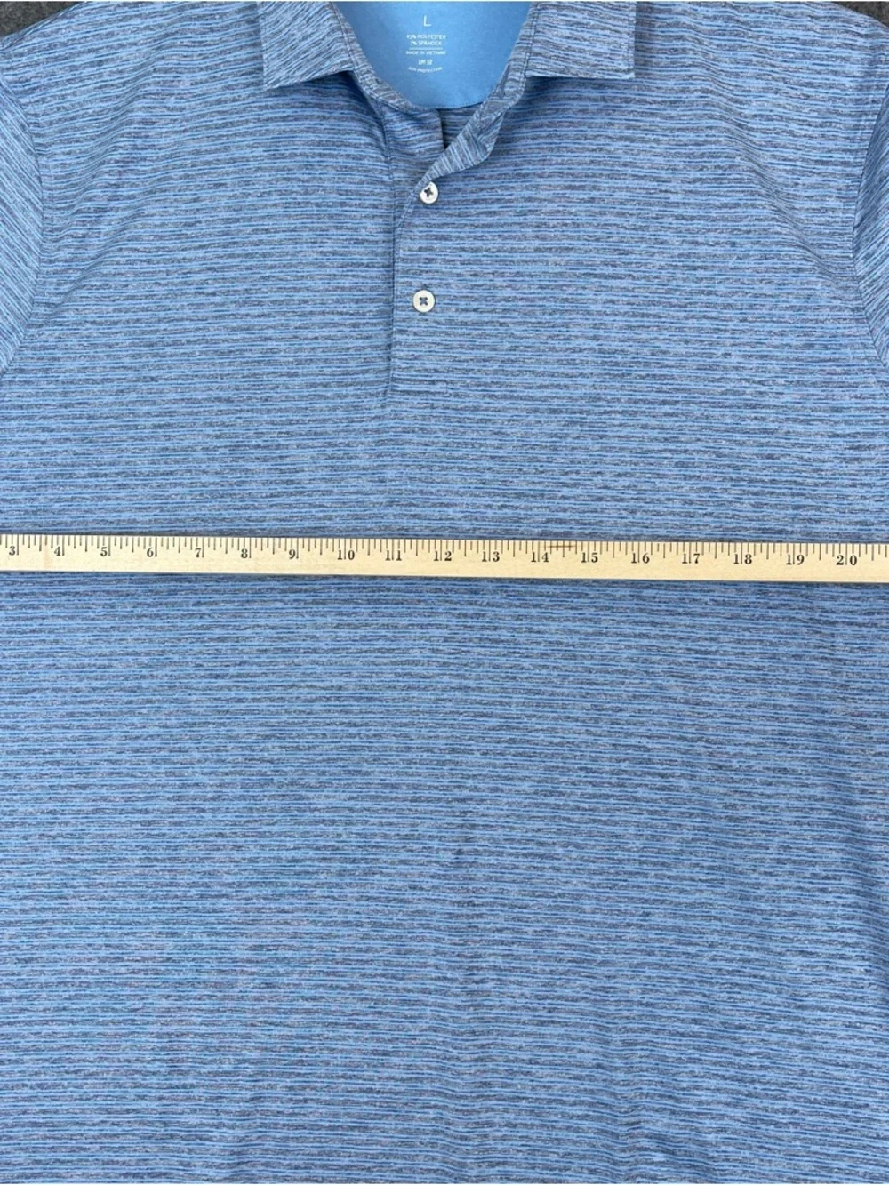 Johnnie O Performance Polo Shirt Mens Large UPF 50 Preppy - Picture 12 of 15
